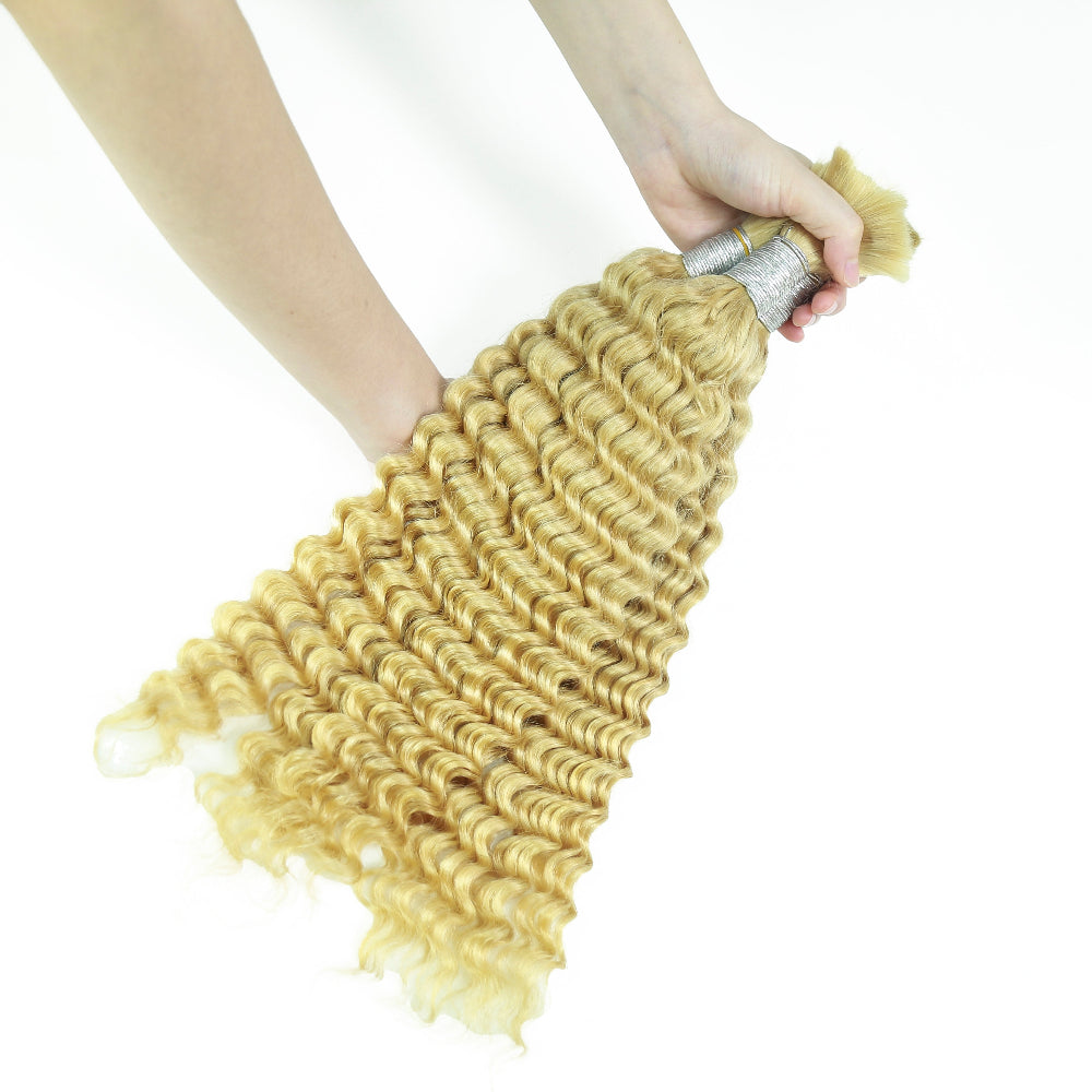 Braiding Hair 613 Colored Deep Wave Bulk Human Hair for Braiding