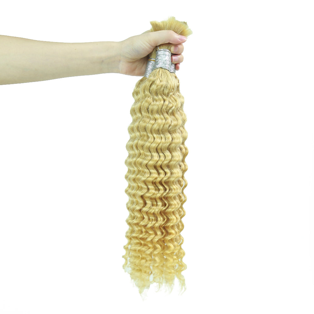 Braiding Hair 613 Colored Deep Wave Bulk Human Hair for Braiding