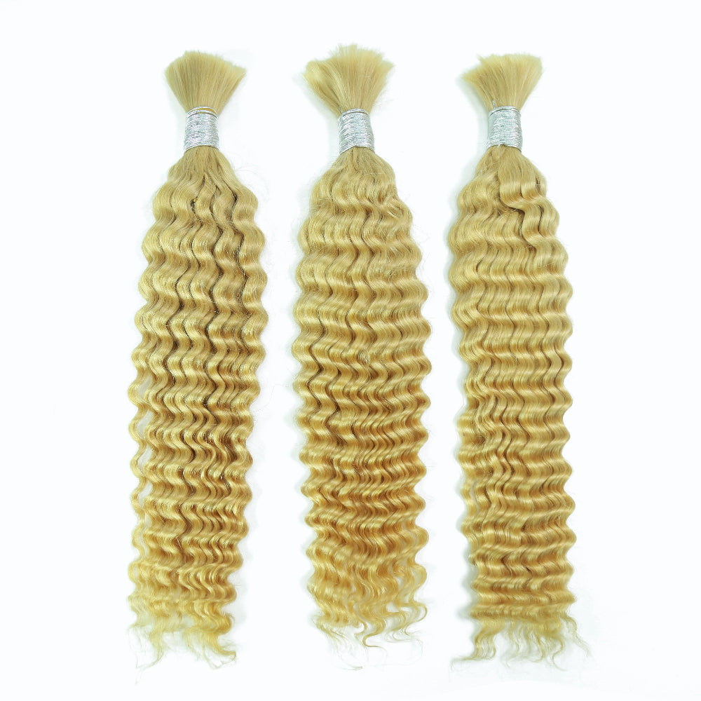 Braiding Hair 613 Colored Deep Wave Bulk Human Hair for Braiding