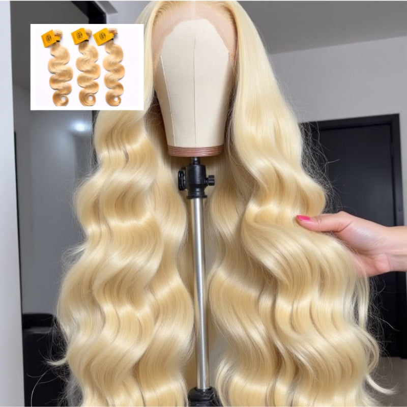 613 Blonde Body Wave Hair 3 Bundle Deals