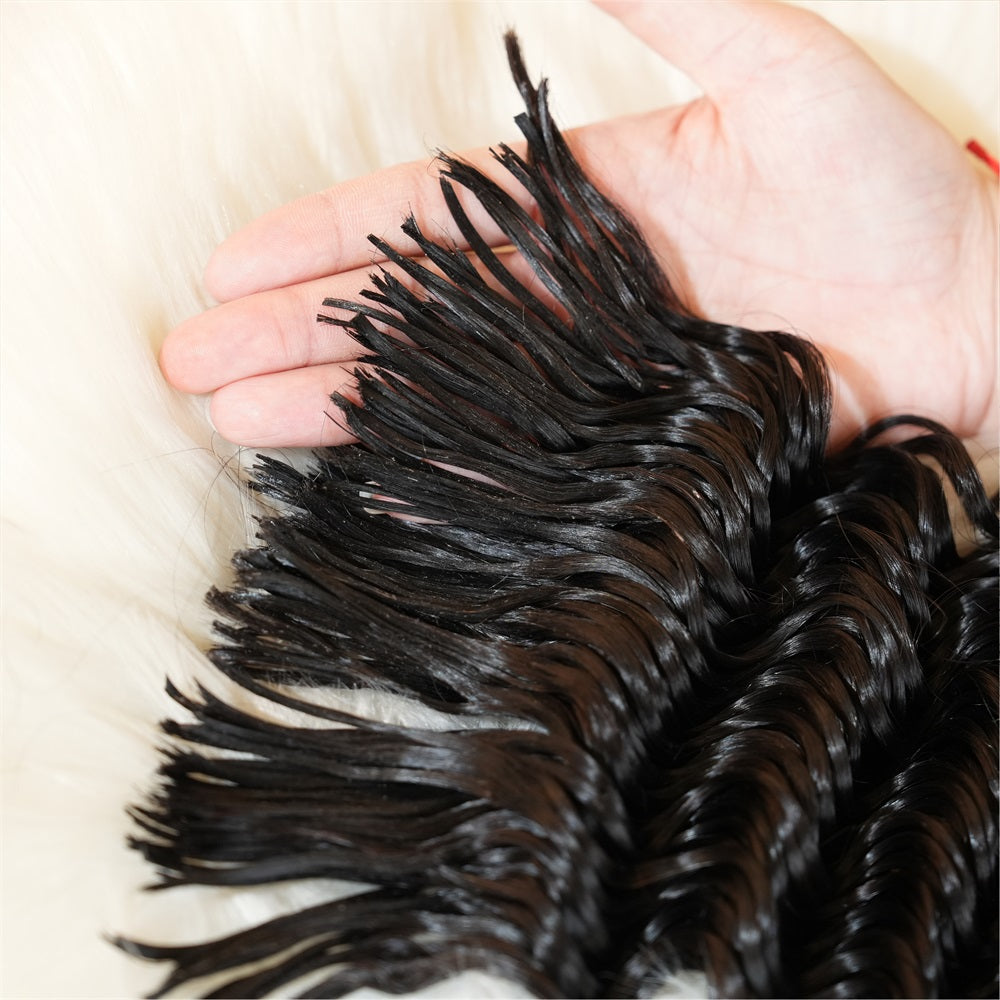 Pre-divided Braiding Hair Deep Wave Braiding Hair Bulk Human Hair
