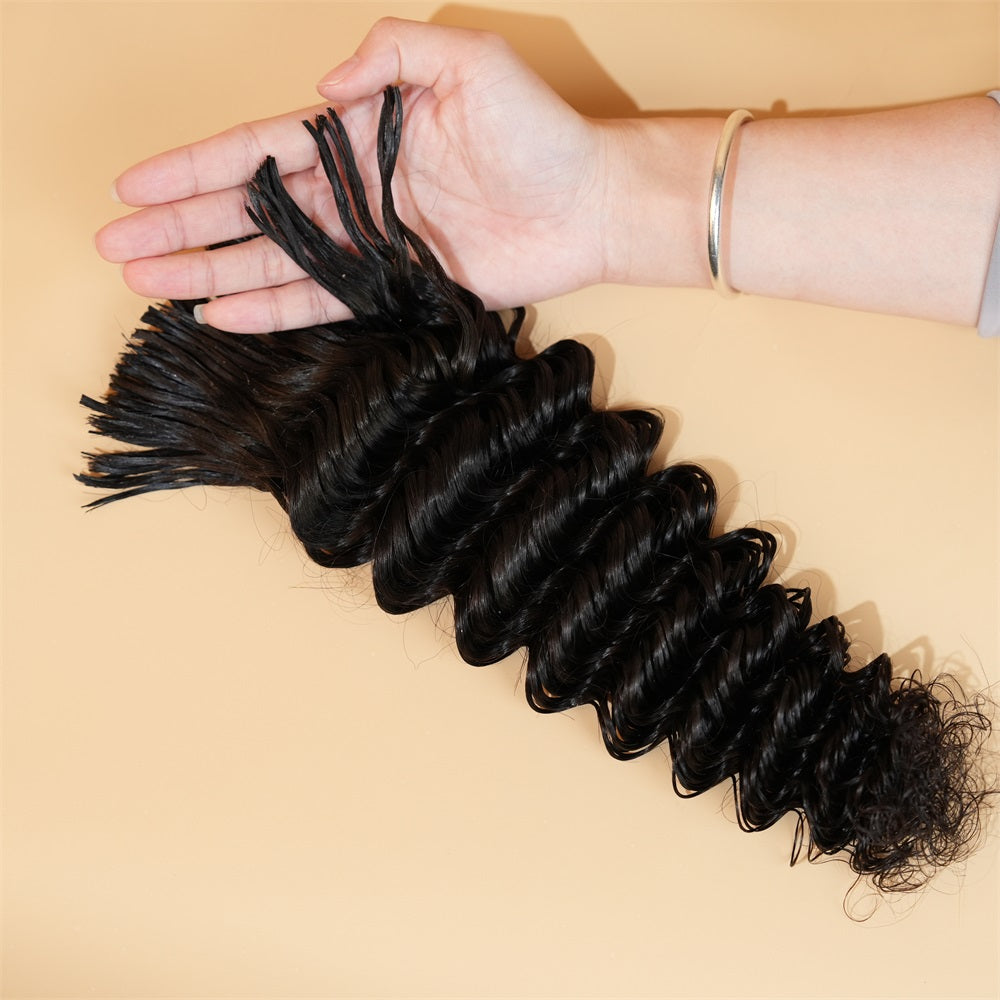 Pre-divided Braiding Hair Deep Wave Braiding Hair Bulk Human Hair