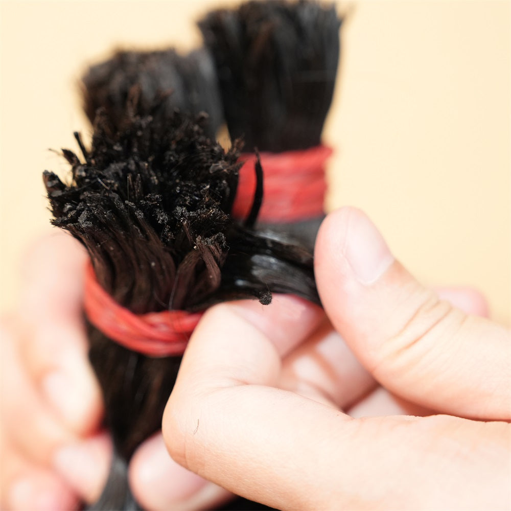 Pre-divided Braiding Hair 3 Bundles Deep Wave Bulk Human Hair