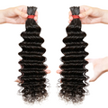 Pre-divided Braiding Hair 3 Bundles Deep Wave Bulk Human Hair