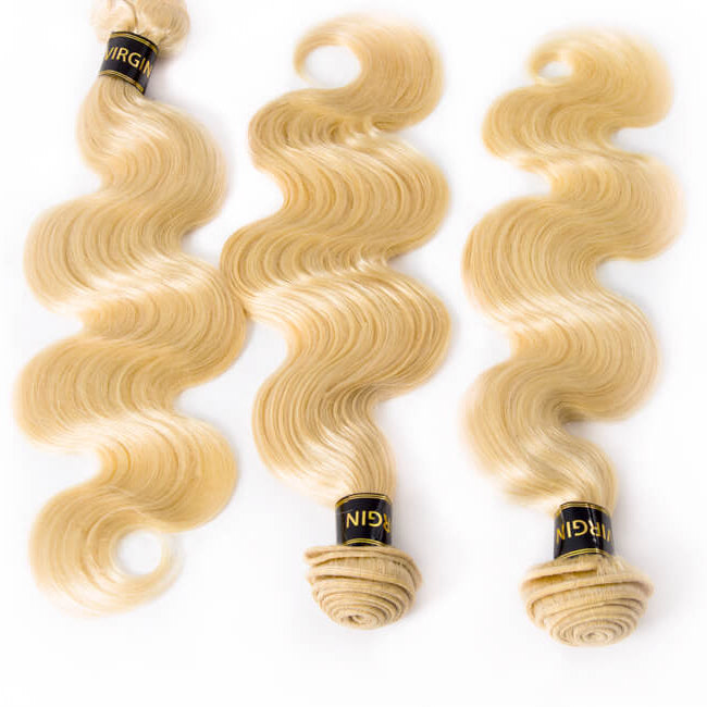 613 Blonde Body Wave Hair 3 Bundle Deals